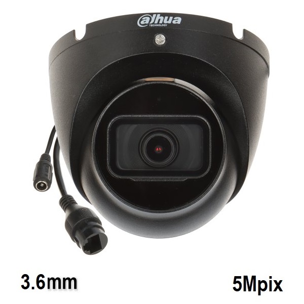 5Mpix IP kamera Dahua IPC-HDW1530T-0360B-S6 black